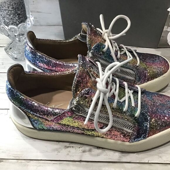 Giuseppe Sequin Sneakers Size 9 - Picture 2 of 8